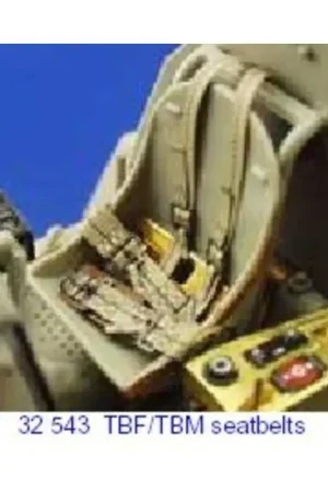 Bestseller Grumman TBF-1/Grumman TBM-3 Avenger seatbelts PRE-PAINTED IN COLOUR! (toebehoren voor modelbouwsets van Trumpeter)