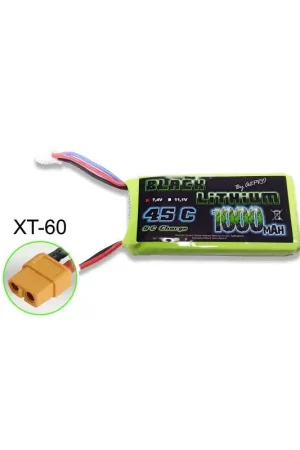 Alleen Vandaag LIPO batterij voor radiografisch bestuurbaar apparaat Zwart Lithium 1000mAh 45C 2S XT-60 LiPo batterij