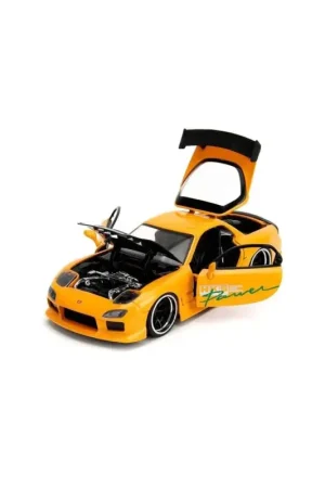 1:24 mazda rx-7 metallic yellow jdm tuners 1993 Miniatuur Shop Nu