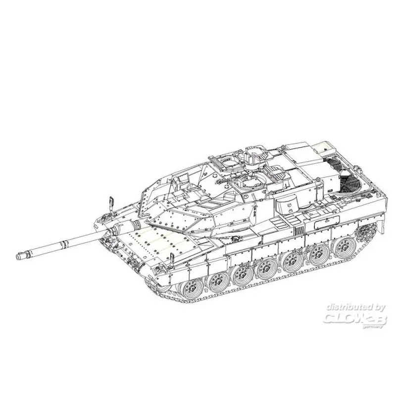 Leopard2A6EX MBT Schaalmodel Hoge Kwaliteit