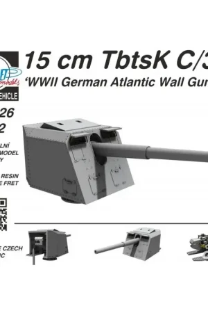 15 cm TbtsK C/36 WWII Duits Atlantikwall kanon Model van vuurwapen Lage Kosten