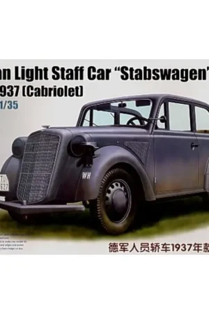 Hoge Kwaliteit 1937 Opel Light Staff ′Stabswagen′ Cabriolet Schaalmodel