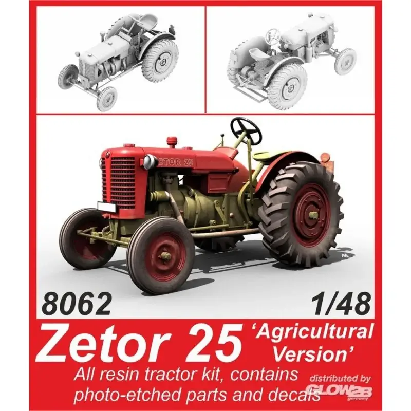 Zetor 25 'Landbouwversie' 1/48 Schaalmodel Veilige Betaling