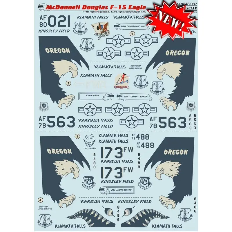 Bestel Nu Sticker McDonnell-Douglas F-15 Eagle Decal
