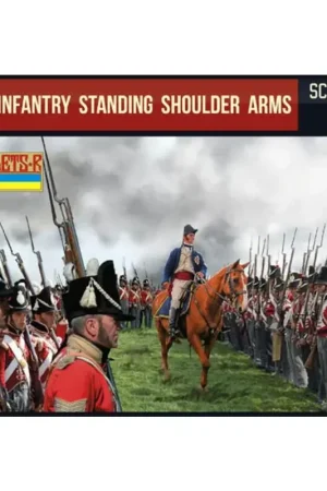 Britse infanterie staande schouderarmen Napoleontisch Figuren Shop Nu