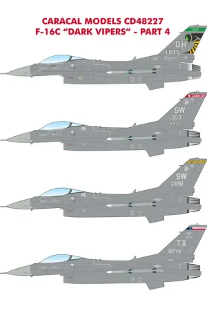 Alleen Vandaag Next release! F-16C 'Dark Vipers' Part 4 Decal