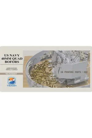 Uitverkoop US NAVY 40MM QUAD BOFORS shell casings 1:35 figure Figuren