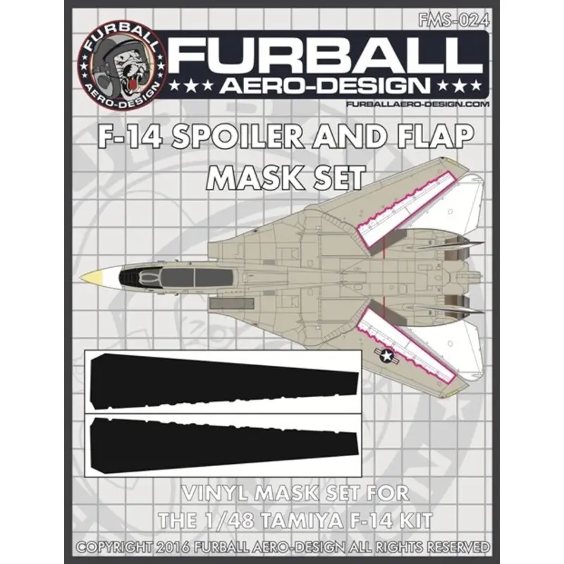 Grumman F-14A Tomcat Spoiler & Flap Masker Set is onze nieuwste gestanste, vinyl masker set.Deze set is een must als je het bou Alleen Vandaag