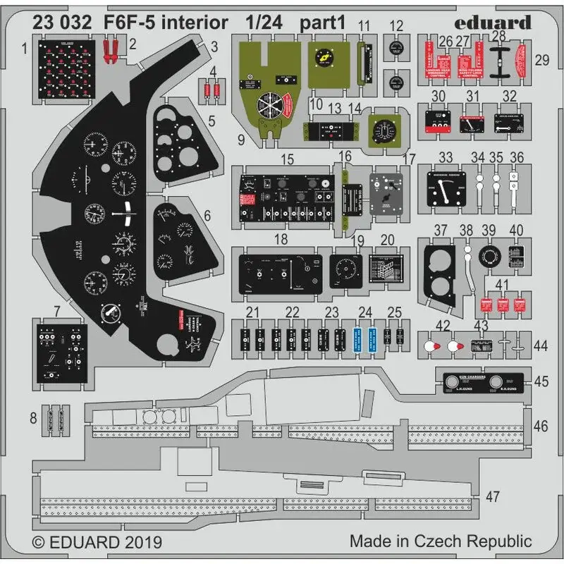 Weekendaanbieding Grumman F6F-5 Hellcat-interieur (ontworpen om te worden gebruikt met Airfix-kits)