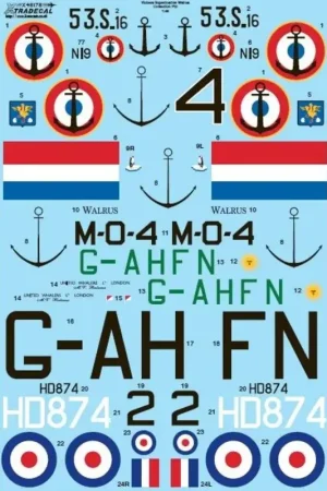 Finale Uitverkoop Sticker Vickers Supermarine Walrus Collection Pt 2 (5) N19 Irish Air Corps 1939-1940, de totale zilver met oranje / wit / groene