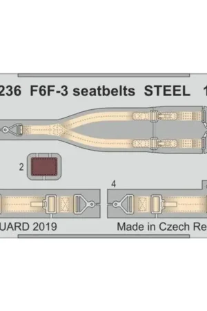 Beste Prijs Grumman F6F-3 Hellcat veiligheidsgordels STAAL 1/32 (ontworpen om te worden gebruikt met trompetsets)