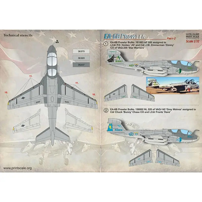 Sticker Grumman EA-6B Prowler deel 2 Decal Flitsaanbieding
