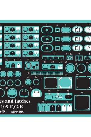 Luiken en grendels Messerschmitt Bf-109 (ontworpen voor gebruik met Eduard-kits) [Bf-109F-4 Bf-109F-2 Bf-109G-2 Bf-109G-4 Bf-109 Snelle Levering