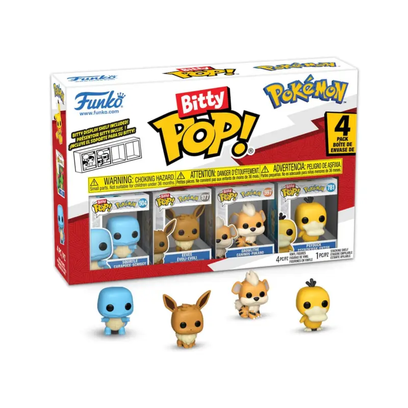 Pokémon - pack of 4 Bitty POP figures! Vinyl Series 4 2 cm Laatste Kans