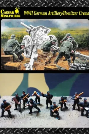German Artillery/Howitzer Crews (WWII) x 32 figures Figuren Koop Online