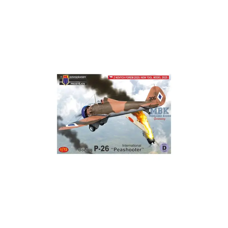 Direct Verzonden Boeing P-26 Peashooter „International“ Schaalmodel