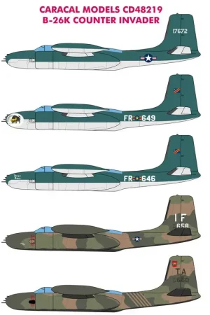 Speciale Aanbieding Douglas B-26K Counter Invader Meerdere markeeropties voor B-26K (A-26A) Counter Invaders uit de oorlog in Vietnam en het conflic