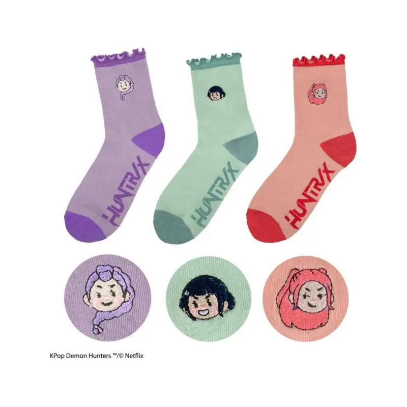 KPop Demon Hunters 3-pack of HUNTR/X socks Koop Online