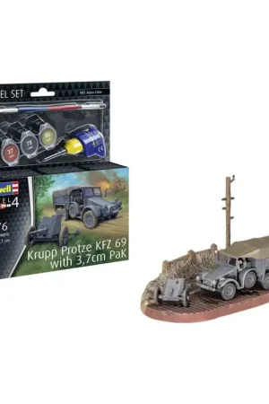 Aanbieding Model Set Krupp Protze KFZ 69 with 3,7cm Pak Schaalmodel