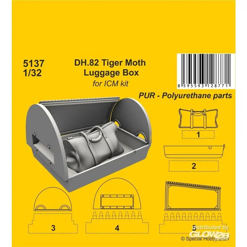 DH.82 Tiger Moth-bagagebox (ICM-kit) Accessoire Uitverkoop