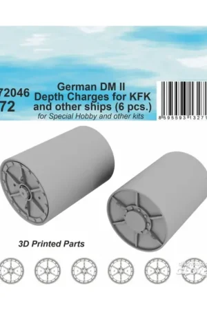 Goedkoop German DM II Depth Charges (6 pcs.) for KFK and other ships for Special Navy kit