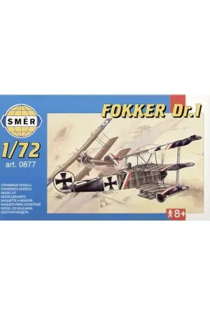 Snelle Levering Fokker Dr.I Triplane with decals for Lt Baumer - Jasta 2 'Boelcke' February 1918 (ex Eduard)