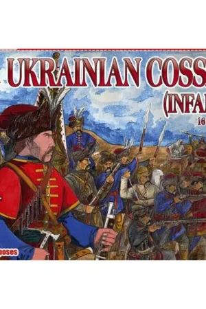 Lage Kosten Oekraïense kozakkeninfanterie.16 cent.Set 2 Figuren
