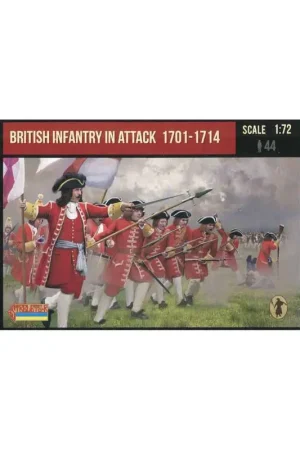 Figure British infantry attacking 1701-1714 1:72 Figuren Fabrieksprijs