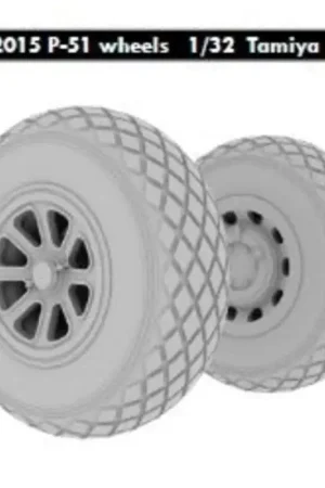 Superprijs North-American P-51D Mustang wheels (designed to be used with Tamiya kits) Wiel