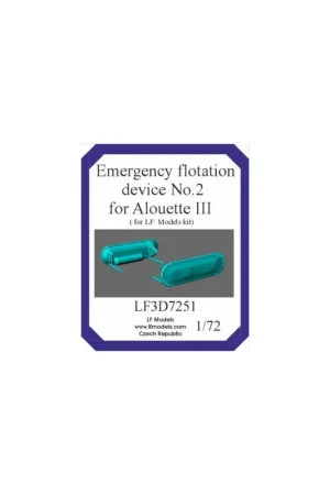 Emergency flotation device No.2 for Alouette III 3D printed accessories for Alouette III of LF Models kits. Flitsaanbieding