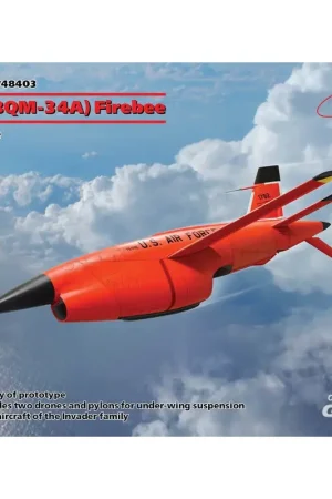 Favoriet Q-2C (BQM-34A) Firebee, US Drone (2 vliegtuigen en pilons) (100% nieuwe mallen) Schaalmodel
