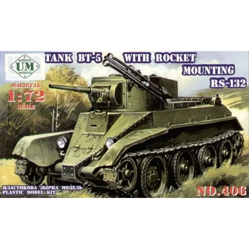 Laatste Kans BT-5 tank with rocket system RS-132mm Schaalmodel