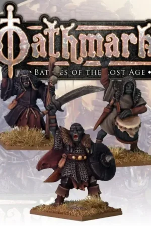 Beperkt Aanbod Oathmark - Orc King, Wizard & Drummer Figuur spellet