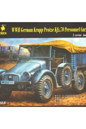 WWII German Krupp Protze Kfz.70 Personnel Carrier Truck Schaalmodel Korting