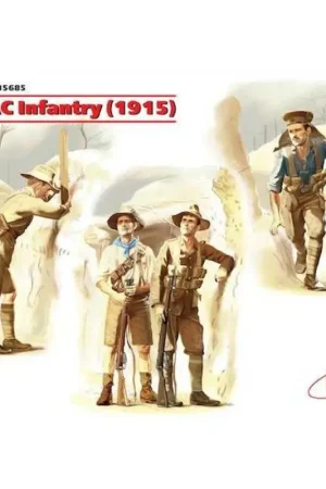 Direct Verzonden ANZAC Infanterie (1915) (4 cijfers) Figuren