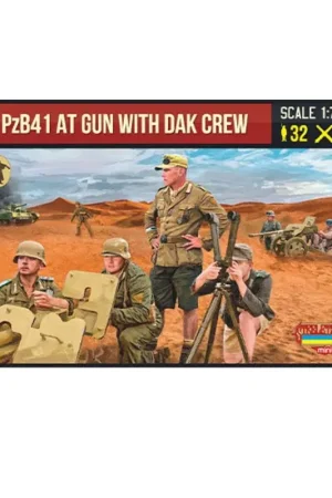 Uitverkoop AT Gun PzB41 met DAK Crew Figuren