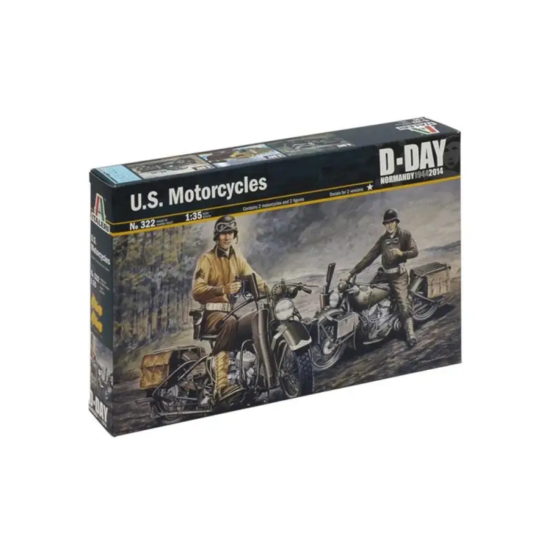 Italeri: 1/35 u.s. motorcycles wwii Schaalmodel Gratis Retour