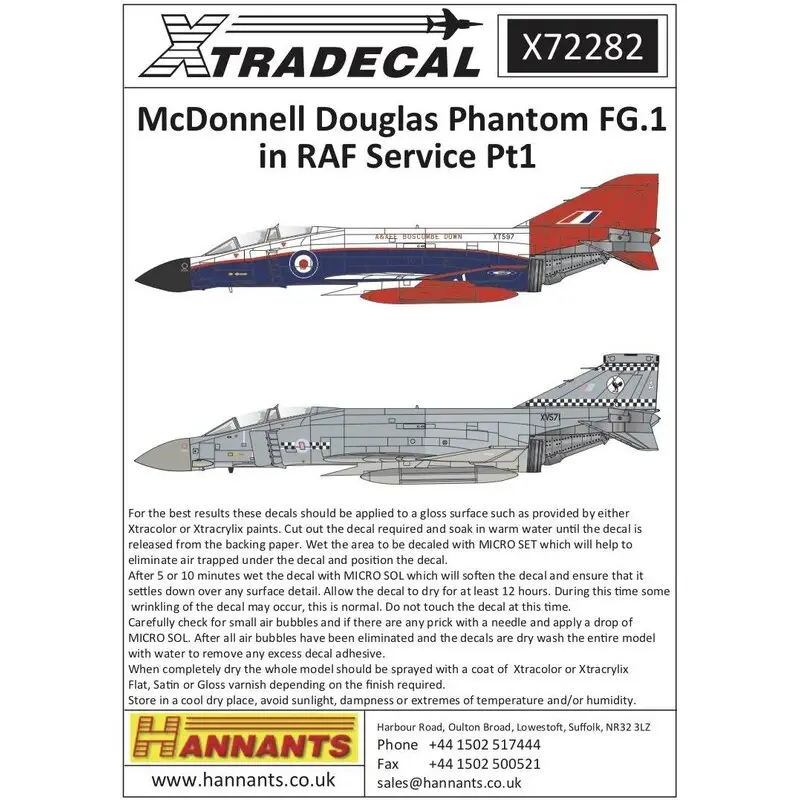 Finale Uitverkoop Sticker NIEUW voor de komende Airfix kitMcDonnell-Douglas Phantom FG.1 in dienst van RAF