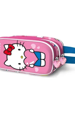 Weekendaanbieding Sanrio 3D Double Pencil Case Hello Kitty Heart