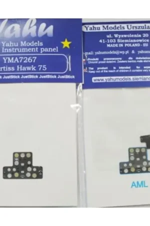 Curtiss H-75A-1/2/3/6 Hawk H-75A-4 Photoetched instrument panels. Coloured. Ready to fit in a model (JustStick) (designed to be Dagaanbieding
