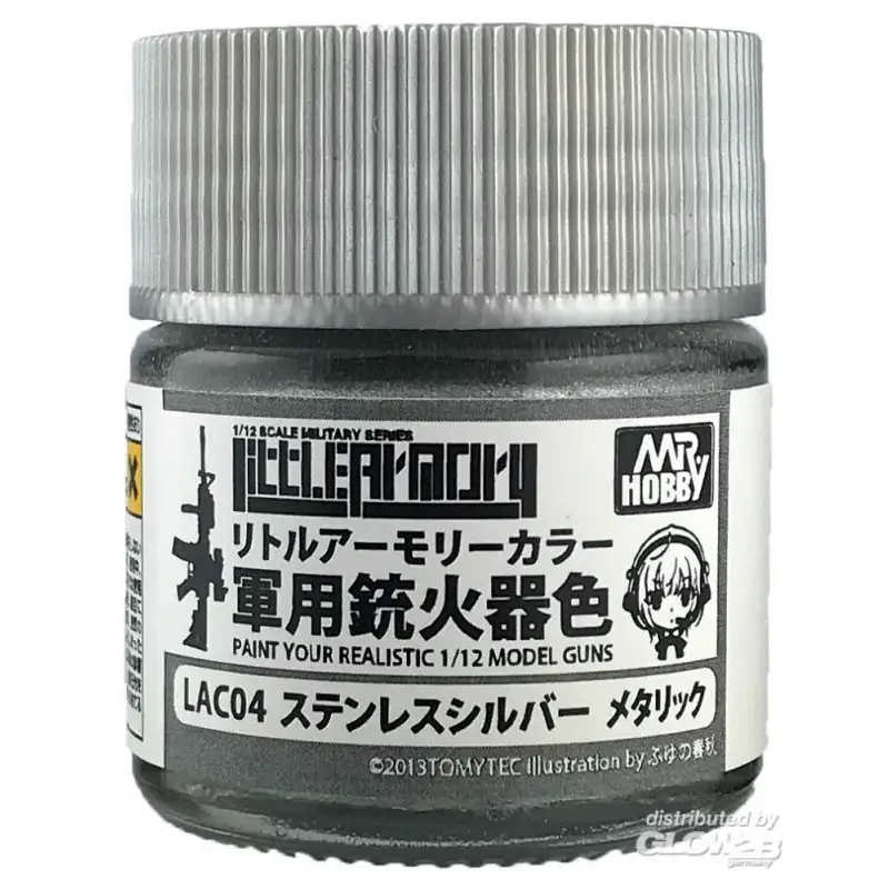 Laatste Kans Mr Hobby -Gunze Little Armory Color (10ml) Stainless Silver