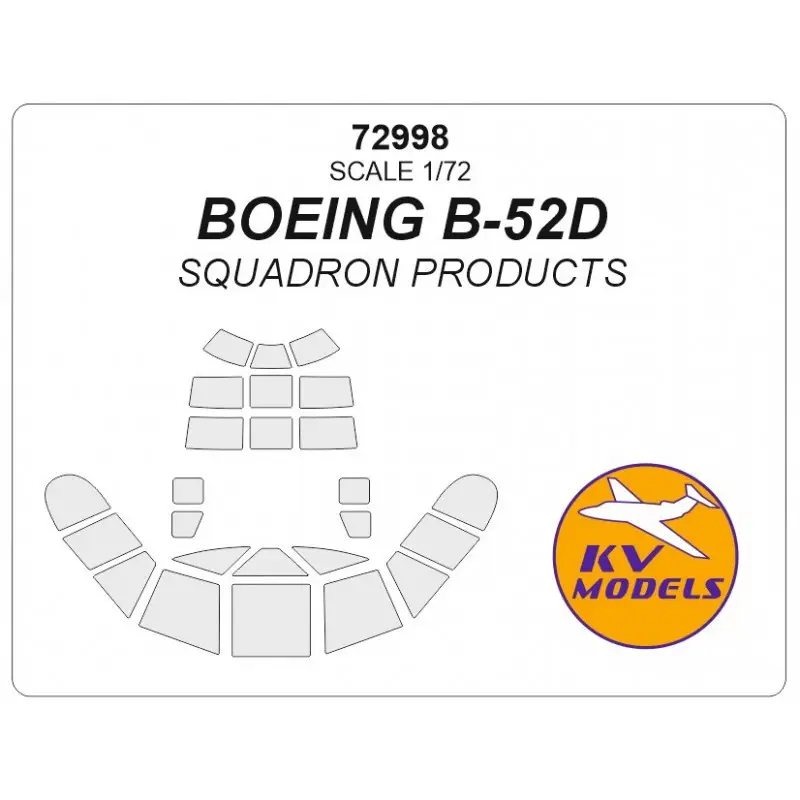 Boeing B-52 (Maskers voor vacuümkap Squadron Products voor (ontworpen voor gebruik met Monogram MG8292 en Revell RV4608 kits) Shop Nu