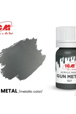 METALLIC COLORS Gun metal bottle 12 ml Acrylverf Fabrieksprijs