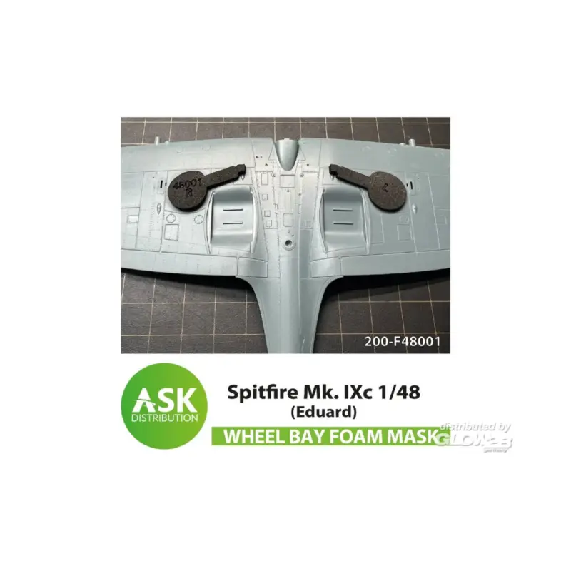 Bestseller Spitfire Mk.IXc FOAM flexibel wheel bay mask for Eduard