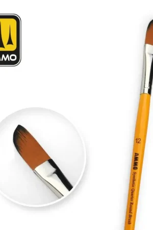 Actieprijs AMMO OF MIG: 12 Synthetic Quarter Round Brush Pincetten