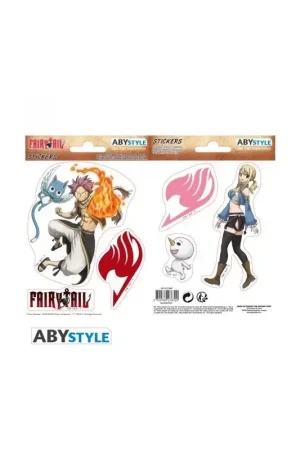 FAIRY TAIL - Stickers - 16x11cm/ 2 vellen - Natsu & Lucy Voordeelprijs