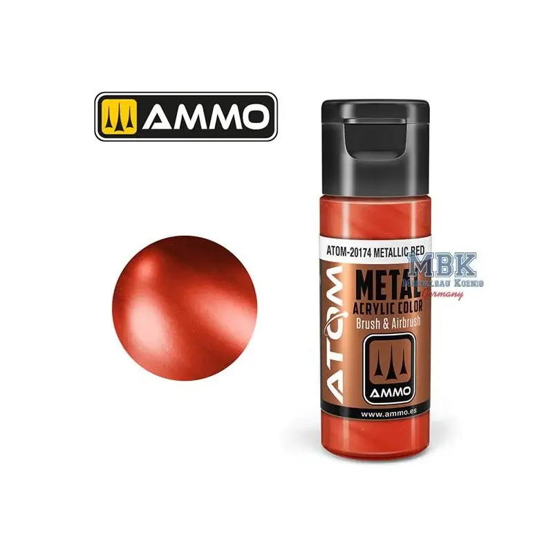 Hoge Kwaliteit ATOM METALLIC Red Acrylverf