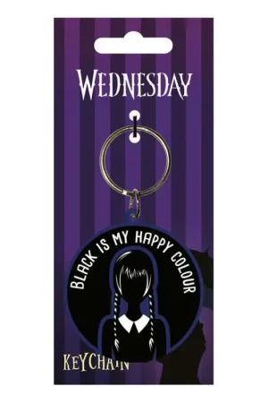 Wednesday Happy Color Rubber Keychain Sleutelhanger Premium