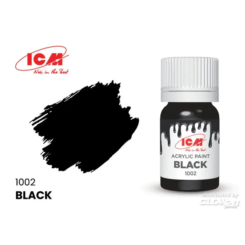 BASIC COLORS Black bottle 12 ml Acrylverf Gecertificeerd