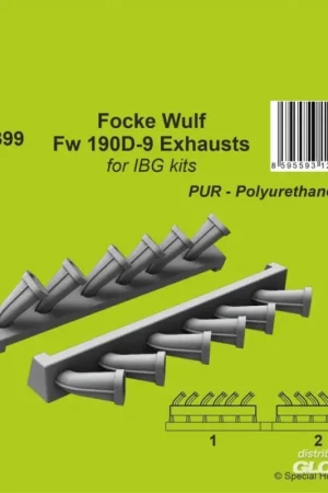 Focke Wulf Fw 190D-9 Uitlaten / voor 1/72 IBG kits Schaalmodel Dagaanbieding